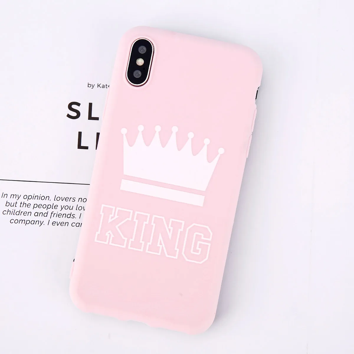 Pink King Moskado King queen чехол для телефона для iphone 7 6 6s 8plus X XS Max XR пары шикарные модные симпатичные, из мягкого ТПУ чехол для iphone 11 5S SE - Цвет: Pink King