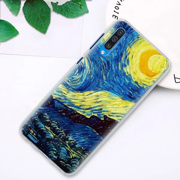 01 В стиле звездной ночи Ван Гога чехол s крышка для samsung Galaxy A30 A50 A70 A80 M10 M30 A7 A6 A8+ A9 ПК Жесткий Чехол Для Телефона - Цвет: 01