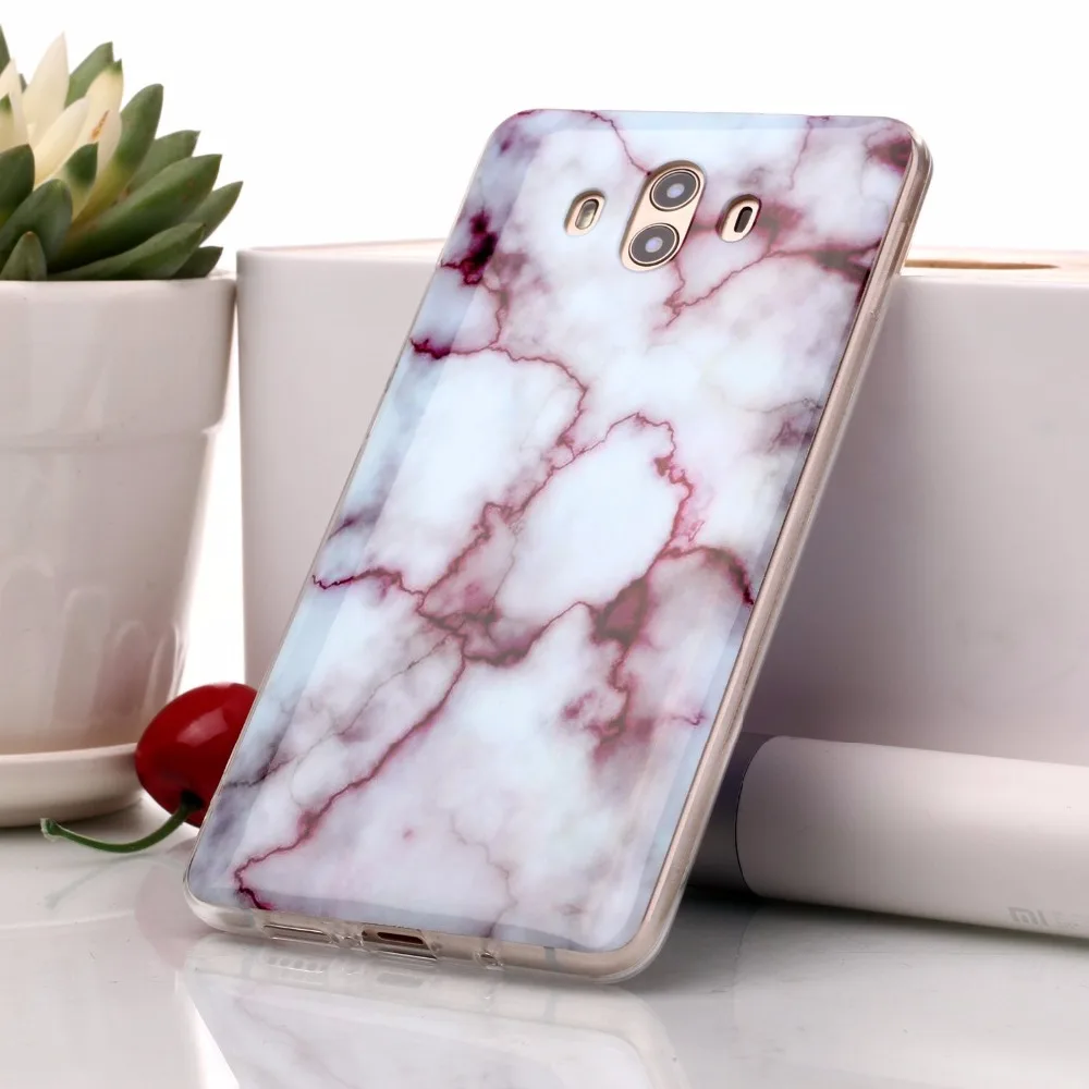LANCASE For Huawei Mate 10 Case Silicone Glitter 3D Stone Pattern Soft TPU Marble Lite Pro Capa |