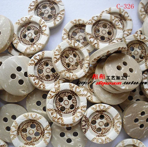 15 мм темно-синяя пуговица из кокосовой скорлупы естественный цвет 100 шт./лот C326 |