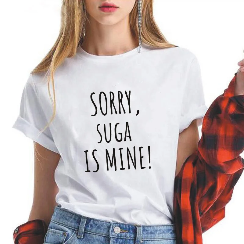 Женская стильная уличная одежда с принтом &quotSORRY SUGA/V IS MINE&quot летняя свободная