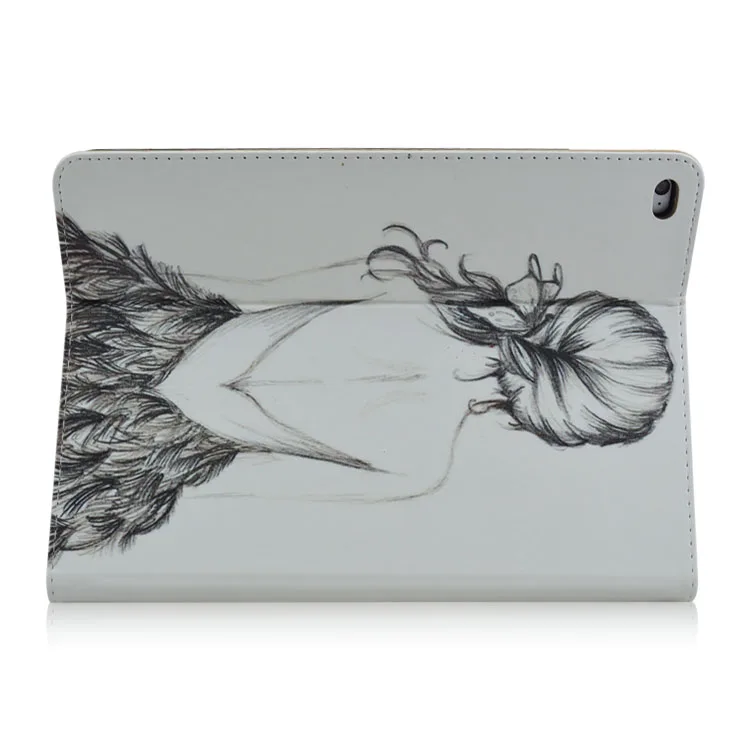 ПУ и ПК материал Диамант поддержка защитный чехол Чехол белая девочка для iPad Air 1 2