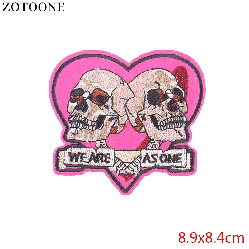 ZOTOONE UFO космический череп Тигр нашивка Железная На пришить Аппликация значок мотоцикл дешевые байкер вышитые нашивки для наклейка на одежду - Цвет: Антикварное серебро