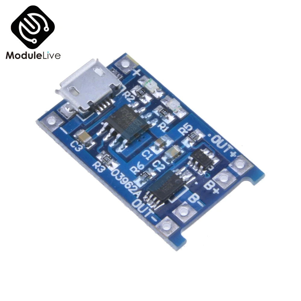 10 шт. Micro USB 5 в 1 а 18650 TP4056 модуль зарядного устройства литиевой батареи зарядная