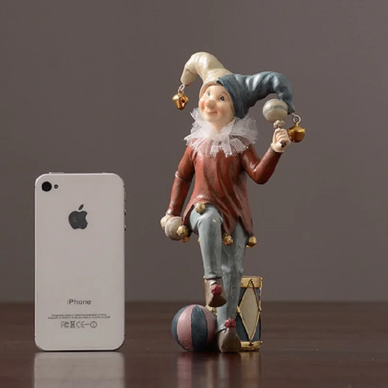 1 шт. Забавная фигурка клоуна из смолы цирк украшение для девочки и мальчика