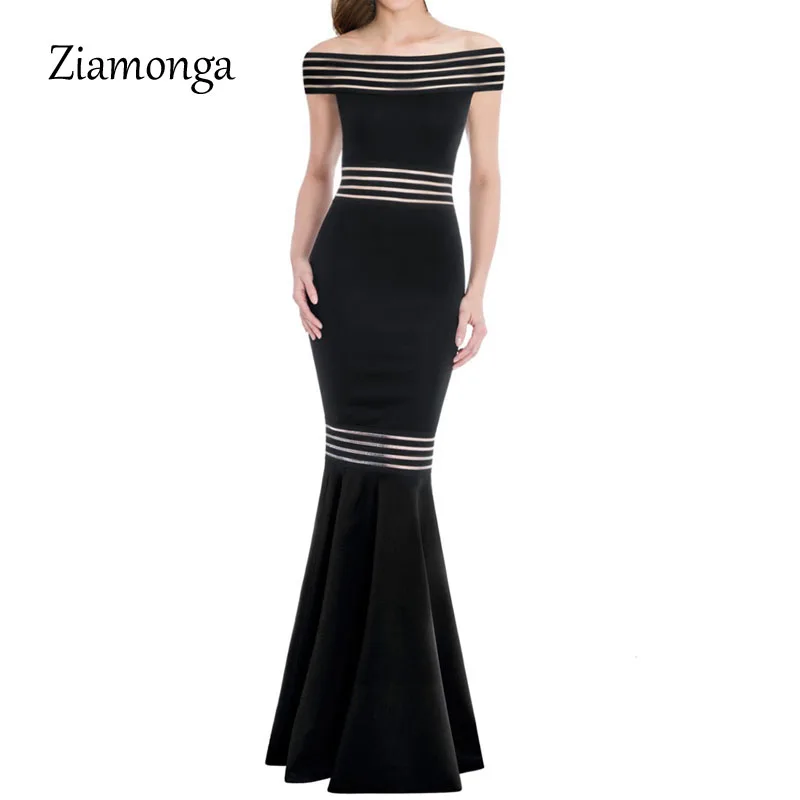 Женское модельное платье макси с юбкой годе Элегантное Черное длинное для лета