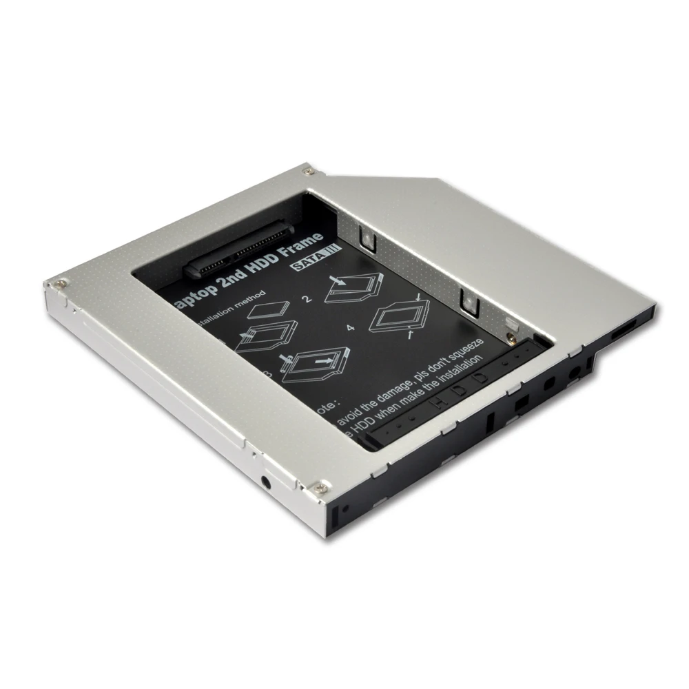 DeepFox 12 7 мм 2nd HDD Caddy SATA к 2 5 корпус для ноутбука DVD-ROM Optibay адаптер SSD жесткий диск