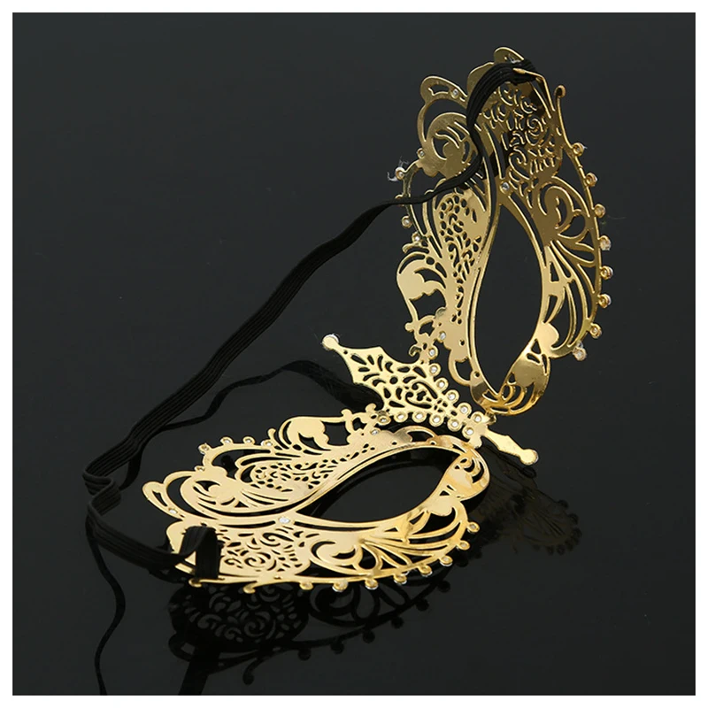 TOP!-Lasing Cut Filigree Metal Mardi Gras Prom Ball Venetian Masquerade Mask Gold