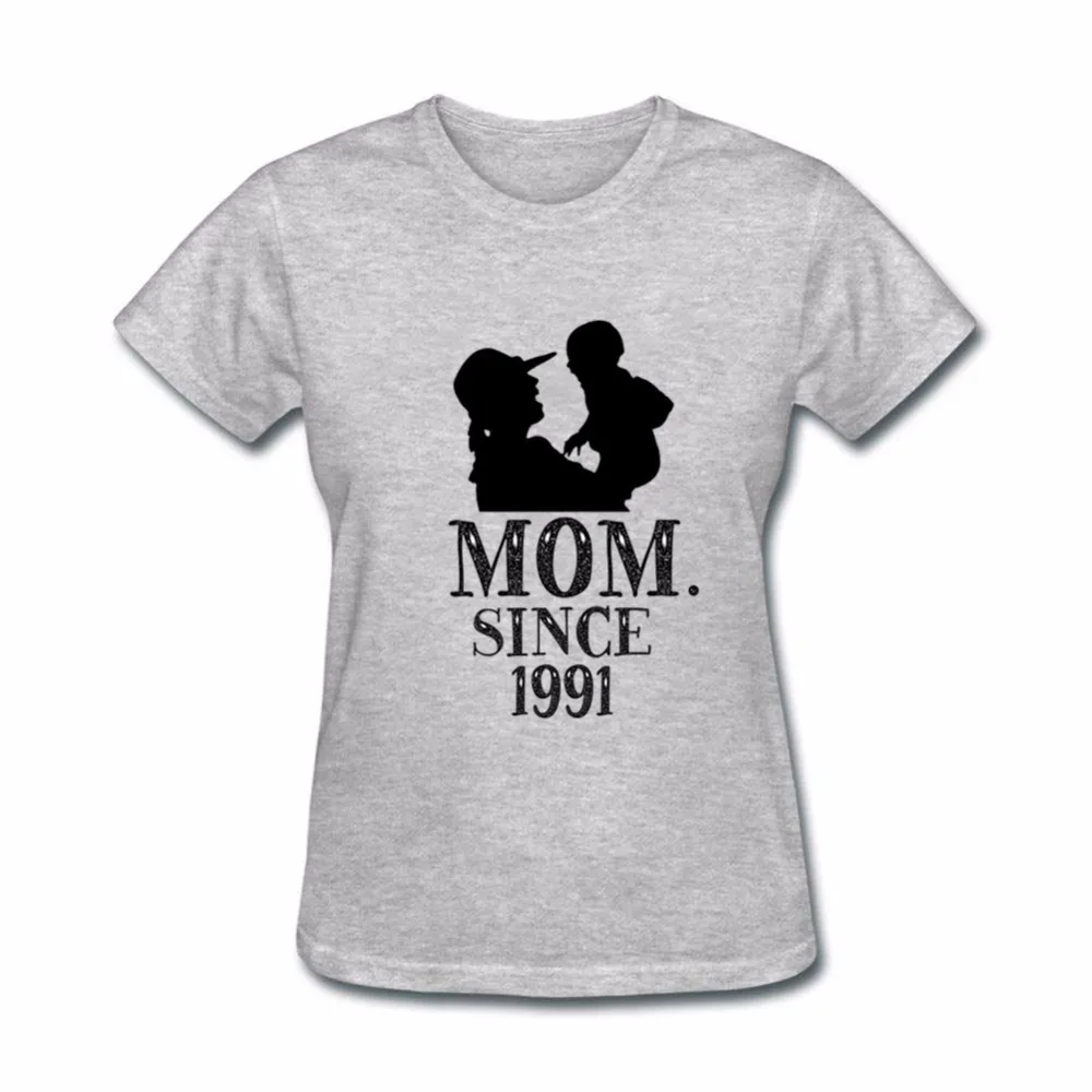 Дропшиппинг летние топы мама с 1991 года футболка Для женщин Храбрый Homme подарок на