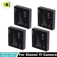 4x 1010mah 3 7v az13 1 rechargeable li ion battery for xiaomi yi xiaoyi sports action camera dv replacement battery