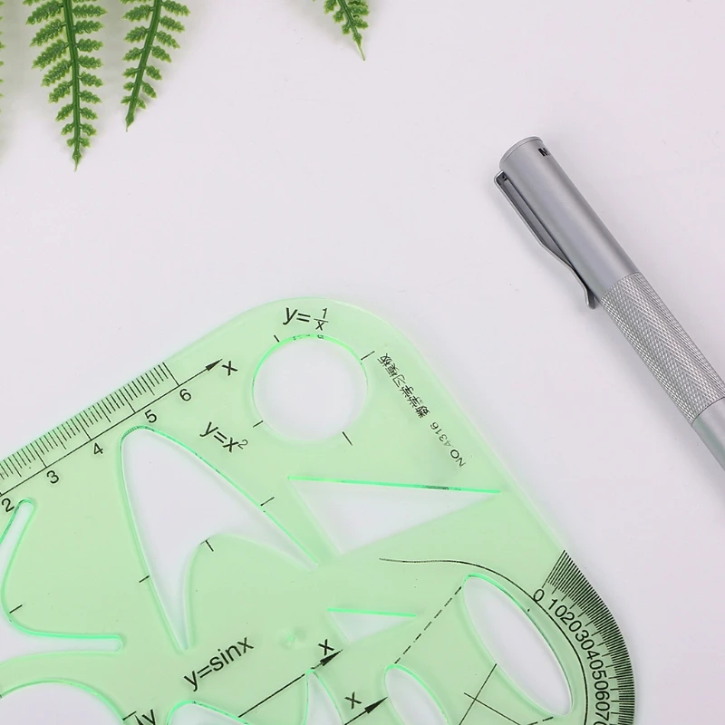 School Office Students Math Circle Measuring Drawing Template Ruler Stationery | Канцтовары для офиса и дома
