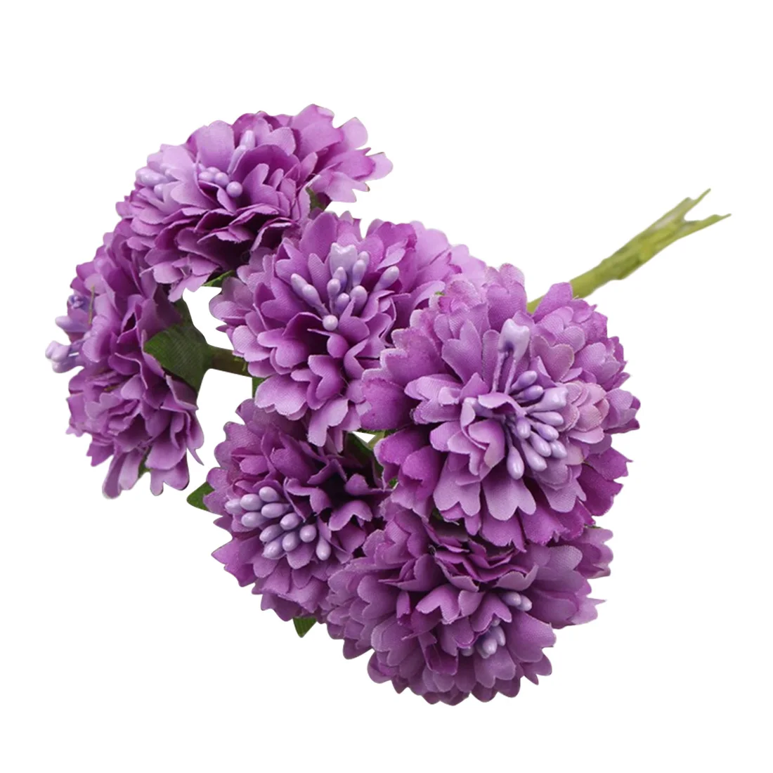 purple Свадебные украшения 6 шт/пучок 3,5 см мини маргаритки цветов календулы букет из искусственных цветов украшения дома аксессуары - Цвет: purple
