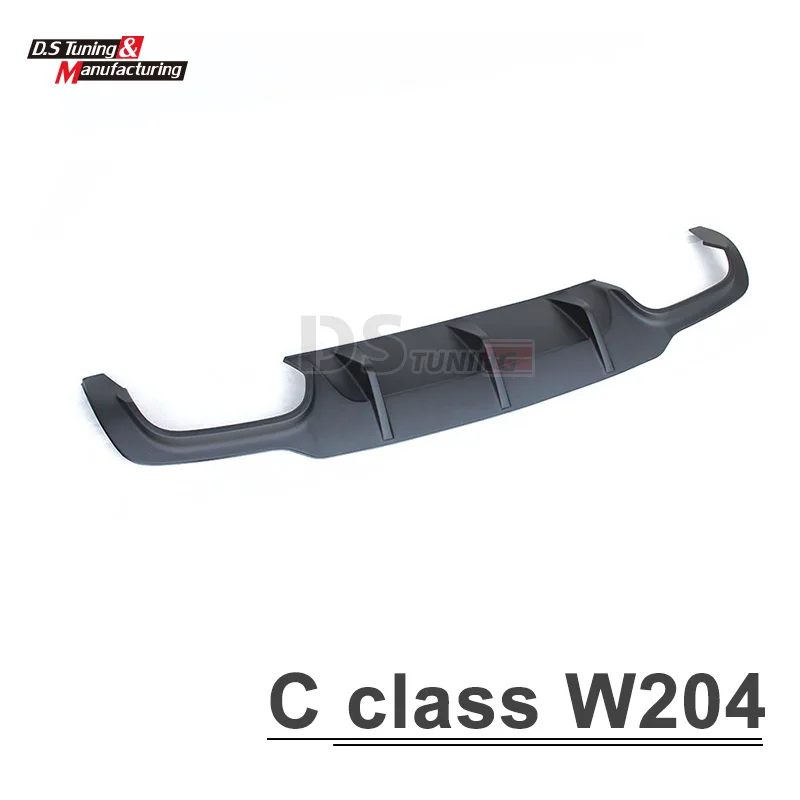W204 сзади Бумер диффузор для Mercedes C Class ПП Пластик C63 Стиль губа C180 C200 C280 C300 C350 C63 2012 2013