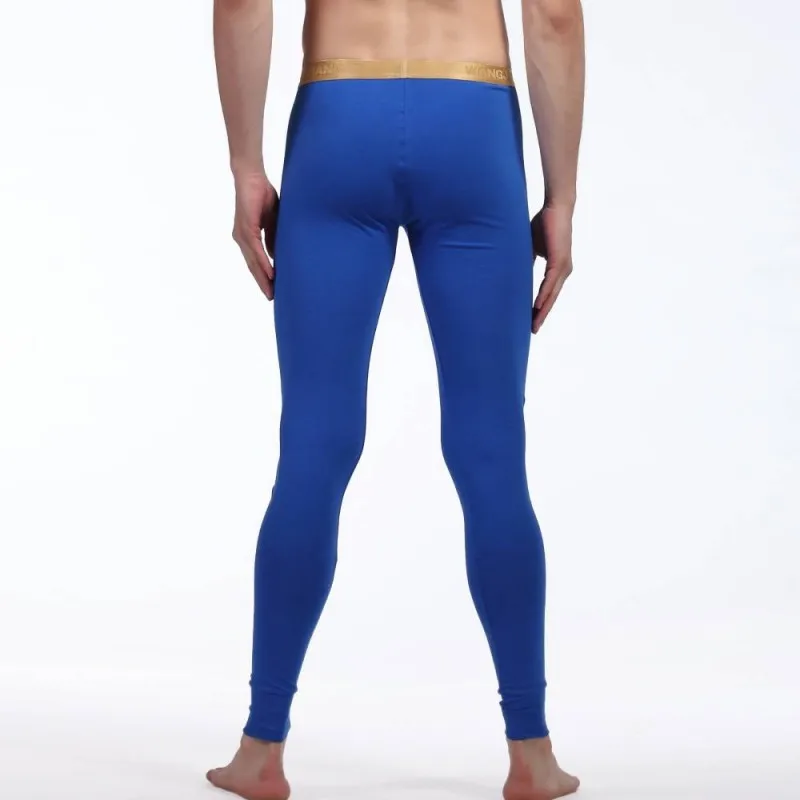 Кальсоны мужские теплые тонкие эластичные штаны из хлопка пикантное нижнее