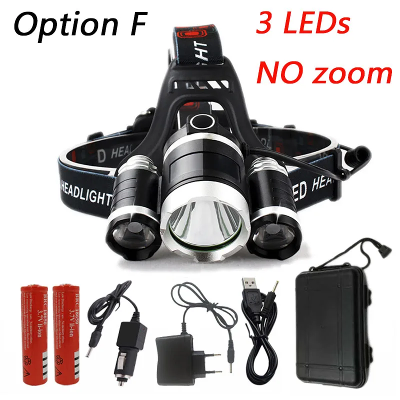 Option F Litwod Z20 светодиодный налобный фонарь 900 люмен налобный фонарь XM-L2 T6 светодиодный налобный фонарь для кемпинга/охоты - Испускаемый цвет: Option F