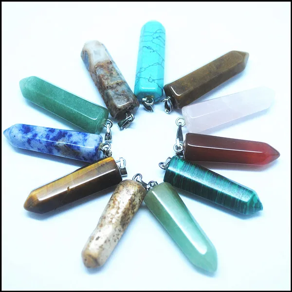 10 шт. натуральный драгоценный камень Натуральный Полудрагоценный барабан форма