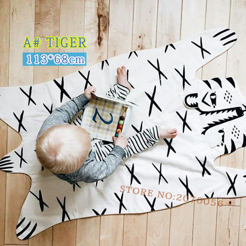 A Tiger Горячая Распродажа Модное детское одеяло игровой коврик детское одеяло-плед в виде медведя тигра одеяло, коврик в виде животных, теплый медведь игровые коврики осень зима - Цвет: A Tiger