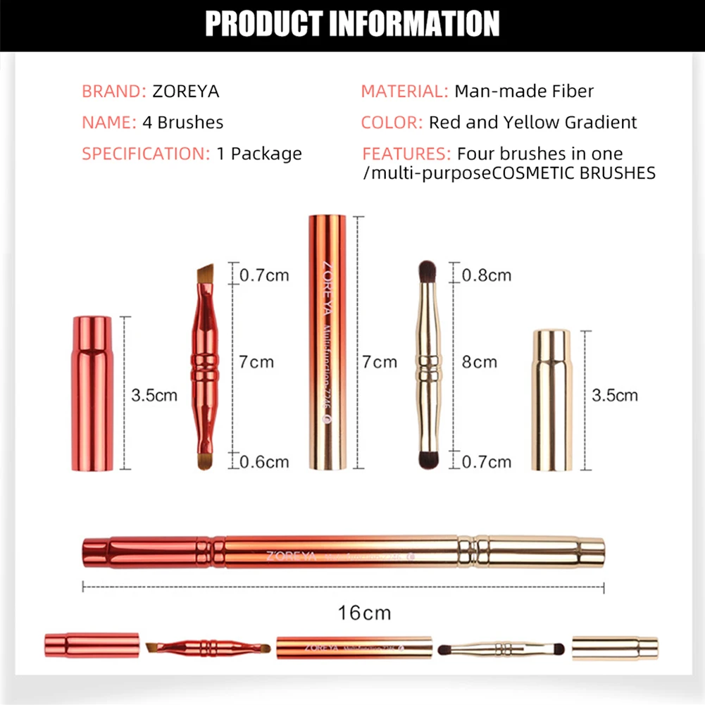 4 головки гладких теней для век косметический инструмент портативная Выдвижная
