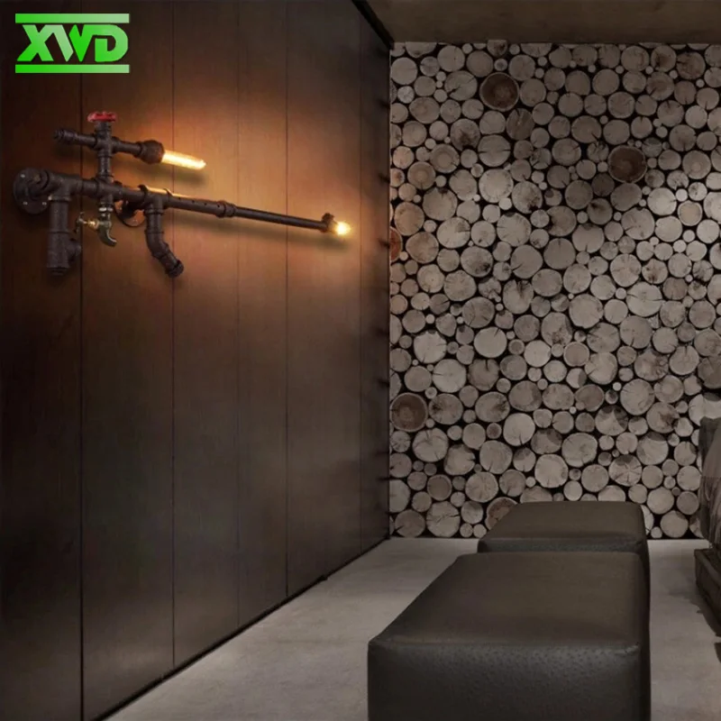 Американские водопроводные трубы форма пистолета настенная лампа E27 держатель