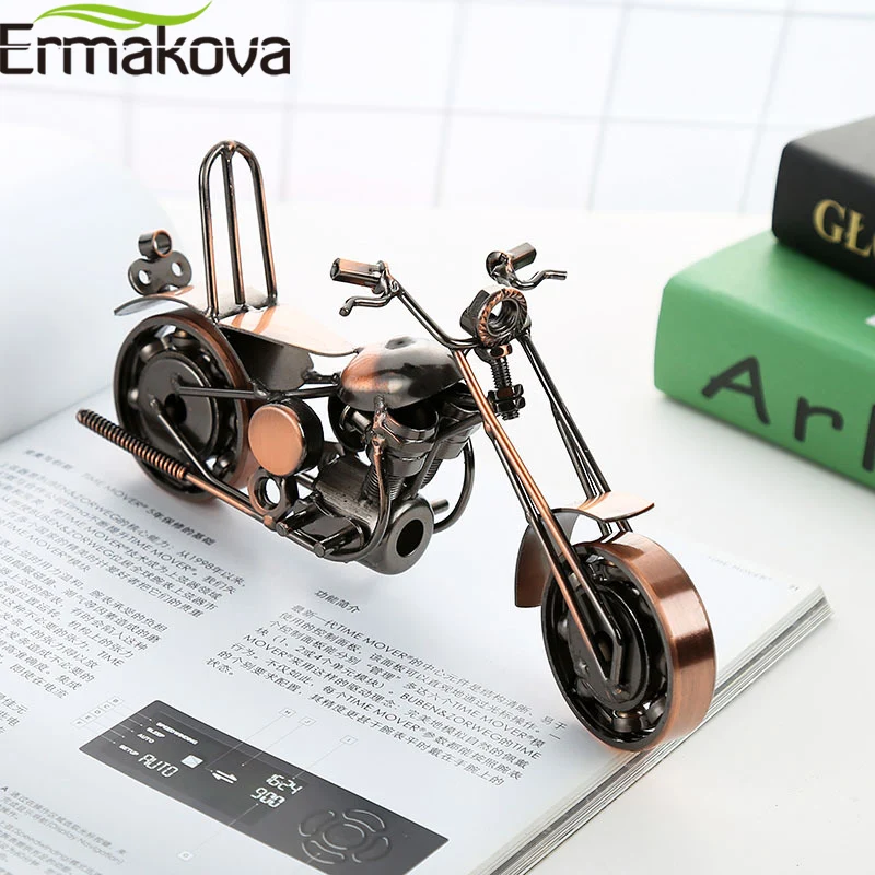 Винтажная модель мотоцикла ERMAKOVA 5 стилей ретро фигурка мотора железный мотоцикл