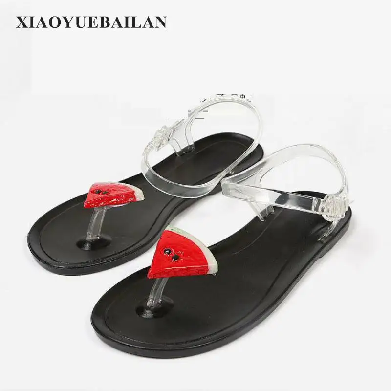 Новинка 2017 года фруктовая пряжка с героями мультфильмов женские сандалии на