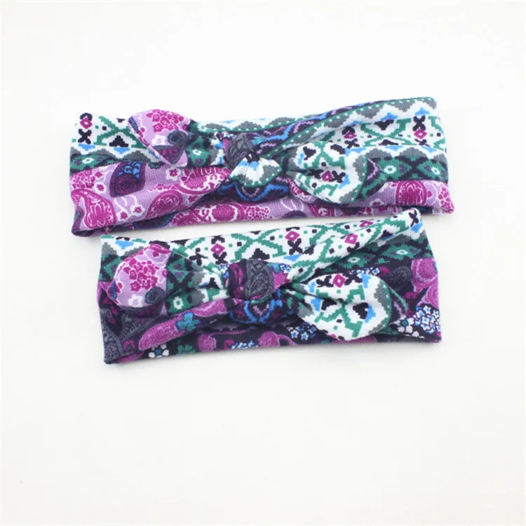 Повязка на голову Мама и я с вязаной тканью повязка для девочек подходящая ко мне