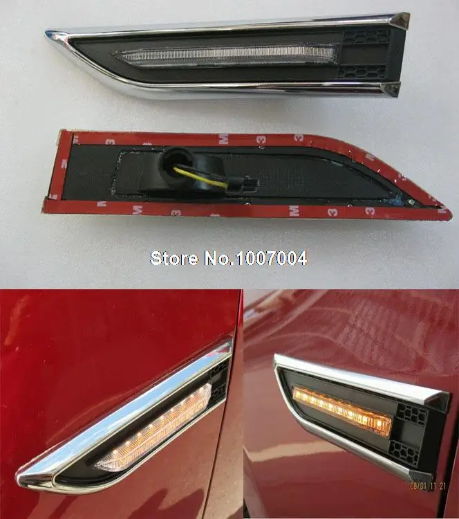 2 шт. автомобильный 12 В светодиодный фонарь с боковым поворотом ширина