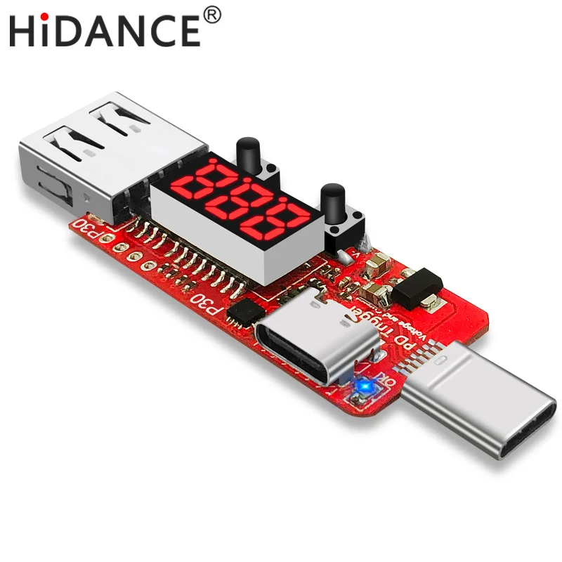 Фото HiDANCE PD protocol type c charger PD2.0 automatic voltage detector 5V9V12V15V20V for xiaomi trigger Fixed voltage Детали и HiDANCE PD protocol type c charger PD2.0 automatic voltage detector 5V9V12V15V20V for xiaomi trigger Fixed voltage Детали и