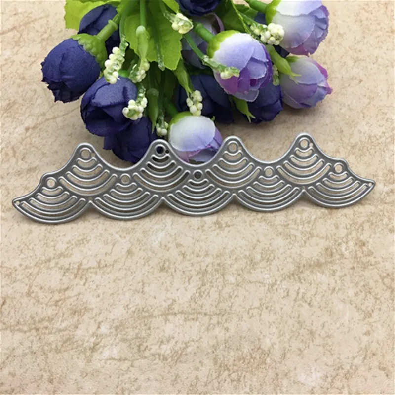 Металлический трафарет с волнистыми кружевами для рукоделия|Вырубные штампы| |