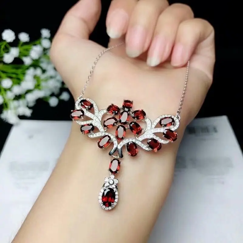 Женские гранатовые кулоны SHILOVEM классические изящные украшения из серебра 925