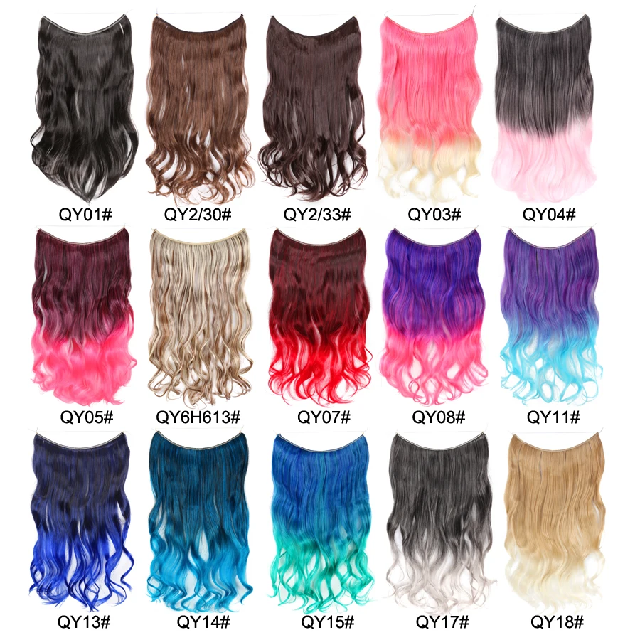 AliLeader накладные пряди из прямых синтетических волос невидимые