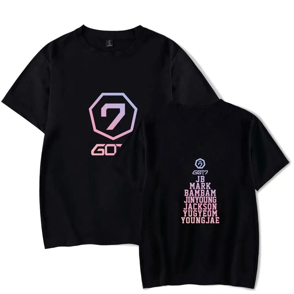 GOT7 T-shirts Summer Style Short Sleeve Kpop Hip Hop Tee Shirt Fashion Print Cool XXS To 4XL | Мужская одежда