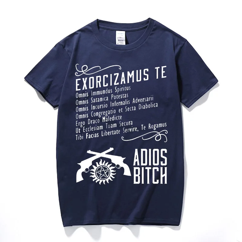 100% хлопковые футболки брендовая одежда топы супернатуральные Exorcism Adios Bitch