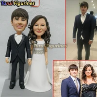 wedding cake topper designs heart lover figurine miniature mini statue sculpture artifact custom bobble head figurines golfer