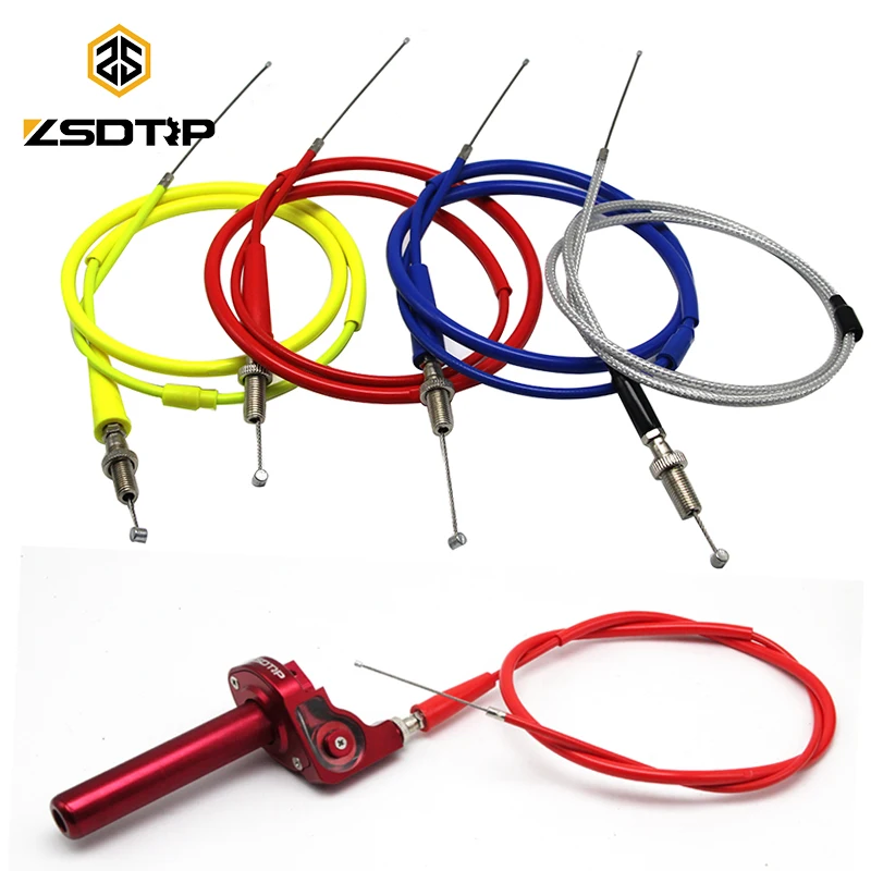 ZSDTRP Universal Motorcycle Carburetor Throttle Grip Cable Line/Dual Throttle Cable fit on Racing Motor Double Automatic Carb