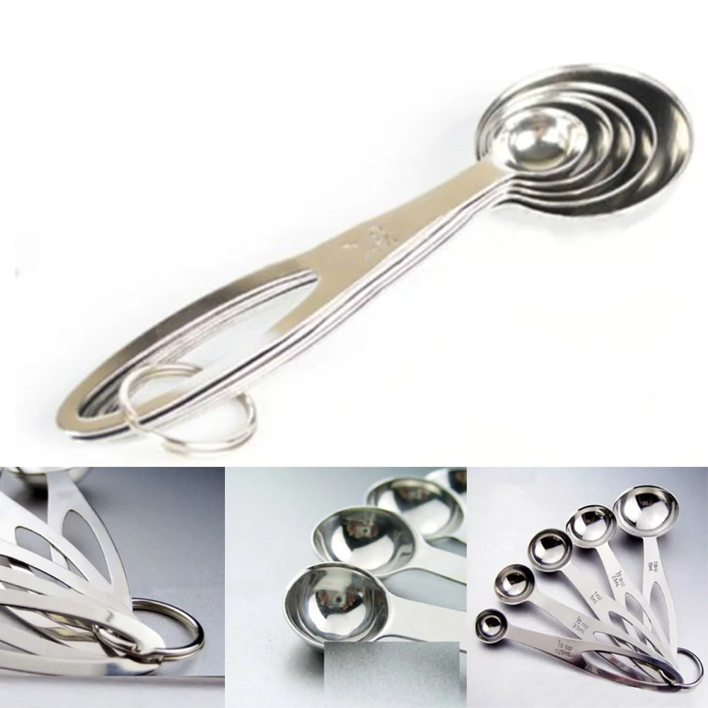 5 шт./компл. нержавеющая сталь Кофе Чай ложка кухонные принадлежности Металл