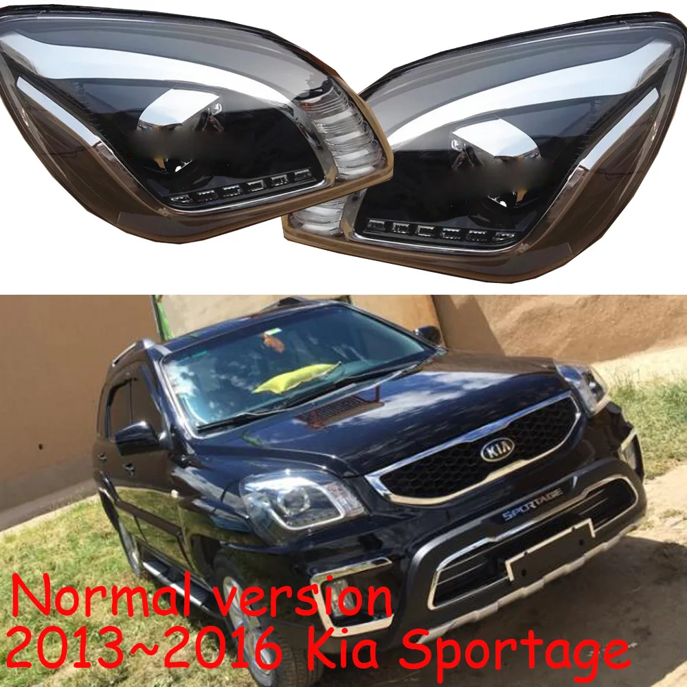 2 шт. автомобильный головной светильник для KIA Sportage 2013 задний светильник светодиодный DRL ходовой светильник биксеноновый луч противотуманный светильник