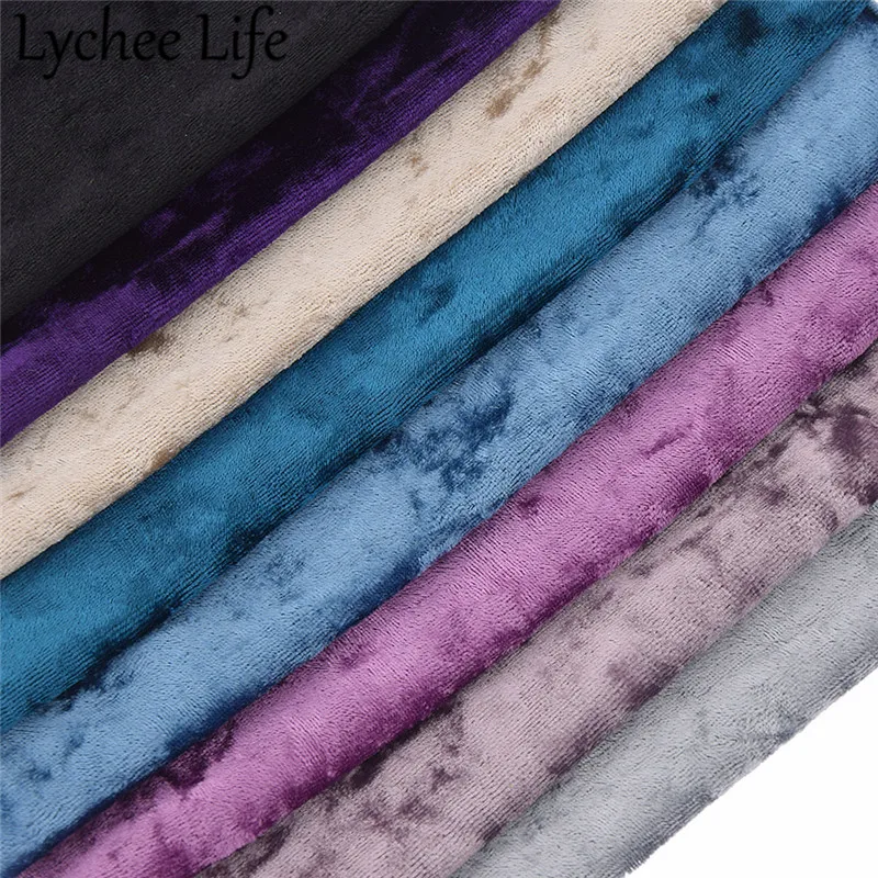 Lychee Life A4 полиэстер спандекс бархатная ткань 29x21 см красочная гибкая ткань DIY Швейные аксессуары ручной работы поставки
