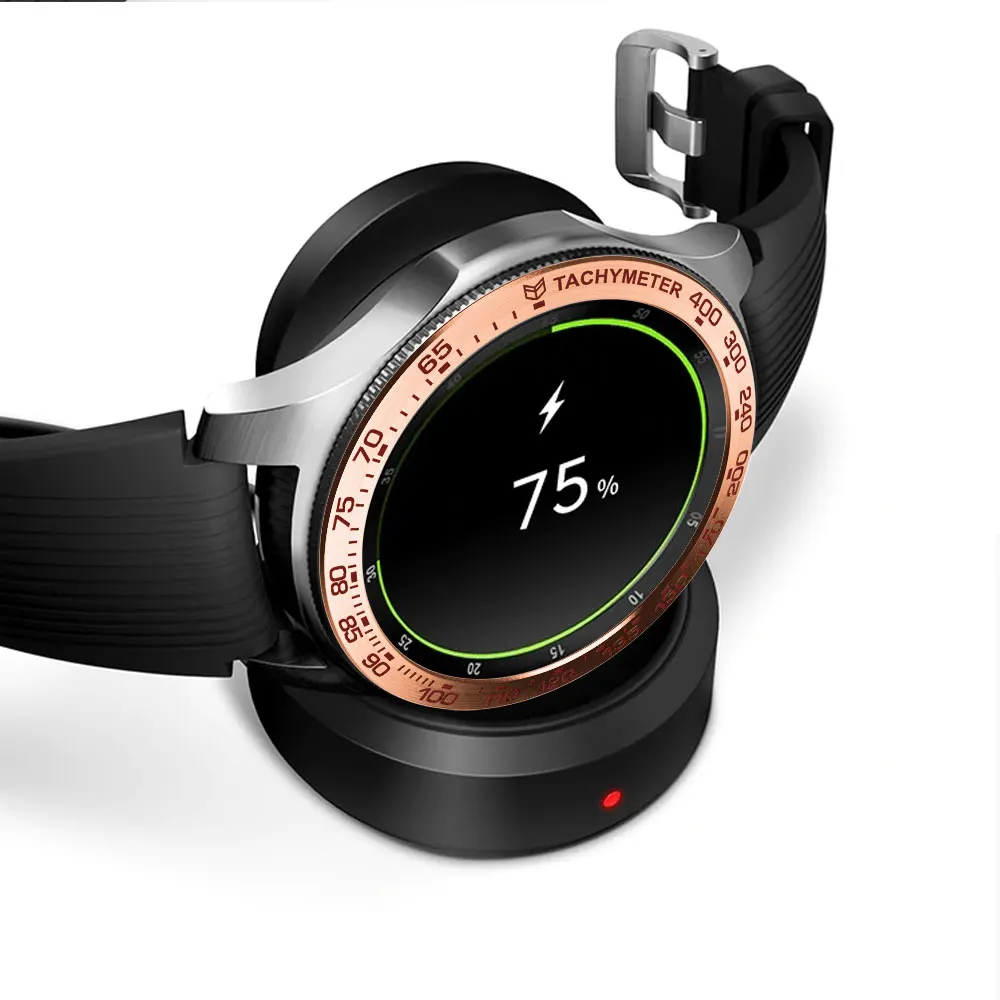 Smart Watch Metal Csae Cover Bezel For Samsung Galaxy Watch Gear S3 46mm Bezel Ring Adhesive Cover Anti Scratch Accessories 46/3