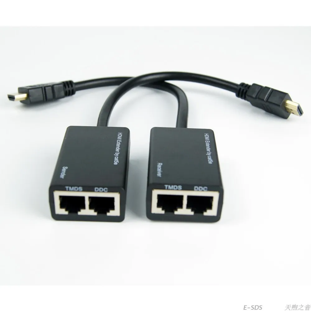 Новый высококачественный проводной HDMI удлинитель 30 м Отправитель/приемник от