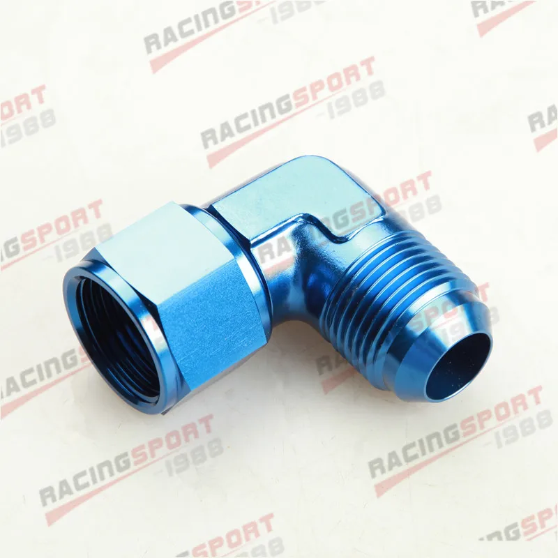 

12AN -12AN AN12 90 Degree Female To Male Aluminum Fittings Adapter Blue