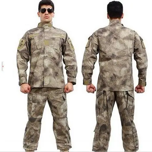 BDU USMC, камуфляжный костюм, комплекты, армейская военная форма, Боевая страйкбольная униформа, только рубашка и штаны - Цвет: A TACS  AU