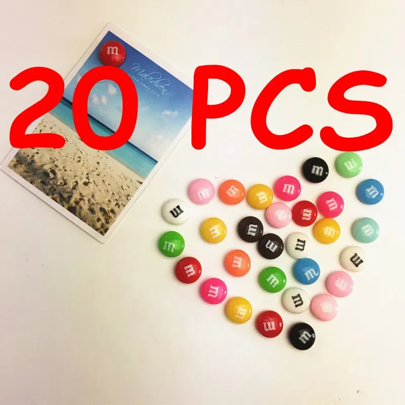 20 pcs 20 шт./1 Набор шоколадные бобы магнит на холодильник креативные Мультяшные магниты на холодильник наклейки сильный неодимовый магнит Сообщение отправлено - Цвет: 20 pcs