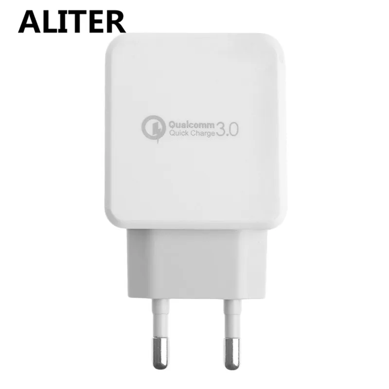 ALITER 5 В/9 В/12 V Быстрое зарядное устройство QC 3,0 один usb-хаб стены Зарядное устройство адаптер EU/US/UK штекер