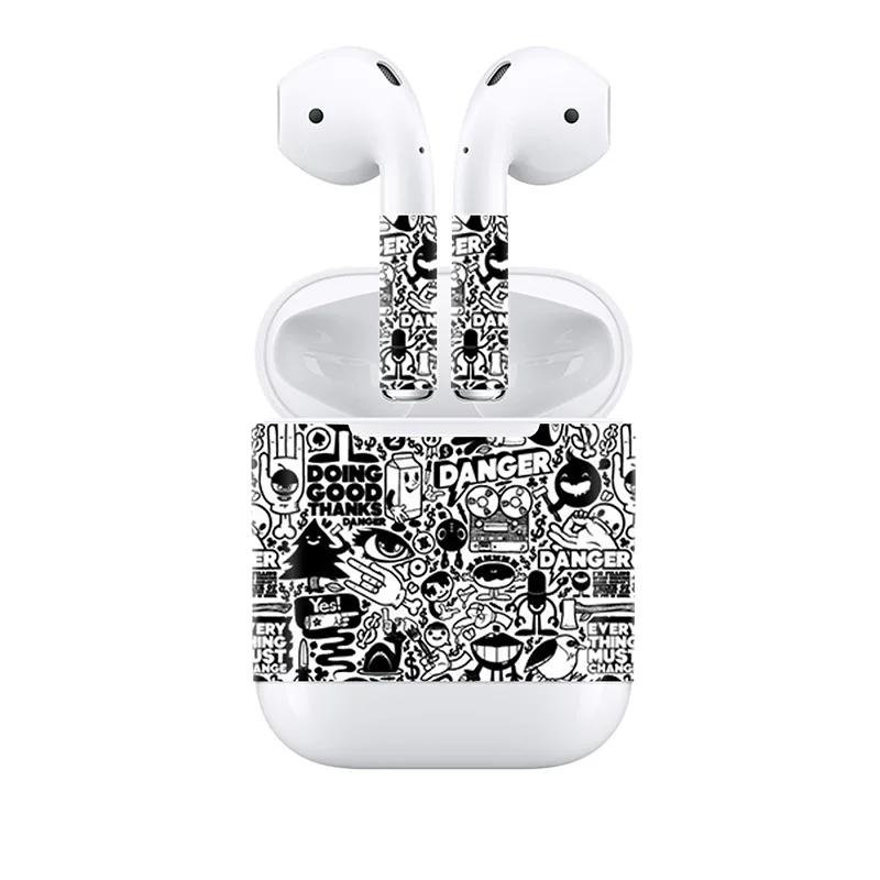 Популярный Дизайн полное покрытие наклейка для Apple AirPods для наушников виниловые наклейки