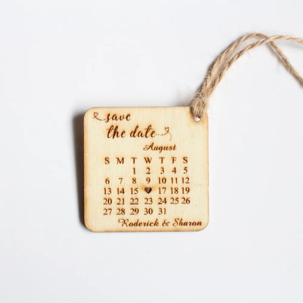 Персонализированное деревянное сердце сохранить дату в деревенском стиле