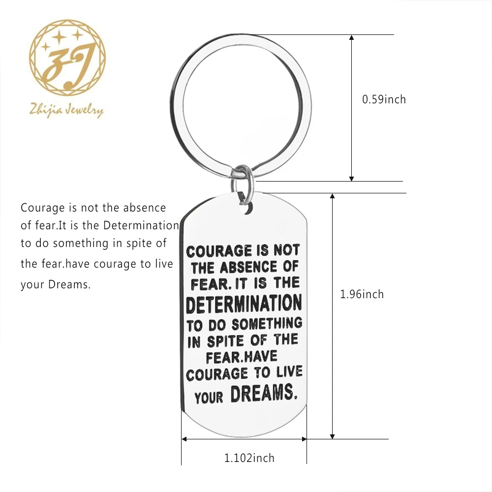 Zhijia ювелирные изделия вдохновляющий брелок для мужчин на заказ с биркой собак