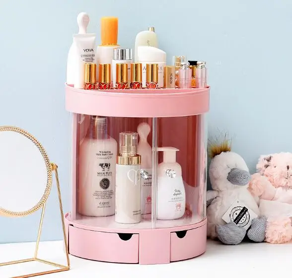 1PC New 360-degree Rotating Makeup Organizer Box Brush Holder Jewelry Case Cosmetic Storage OK 0684 | Дом и сад