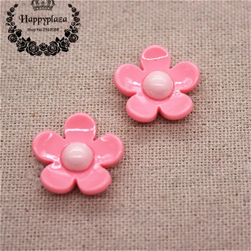 dark pink 20pcs 20 шт 20 мм Смешанные весенние цвета милые смолы пять лепестков цветок плоская спина, Кабошон DIY Ювелирные изделия/ремесло украшение для альбома - Цвет: dark pink 20pcs