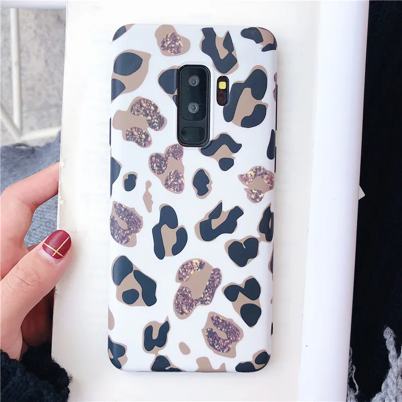 Модный сверкающий яркий леопардовый мягкий чехол для телефона для samsung Galaxy S10 S8 S9 плюс S10E lite розовый чехол для Galaxy Note 8 9 крышка